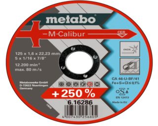 METABO DISCO CORTE INOX/ACERO M-CALIBUR 115x1,6