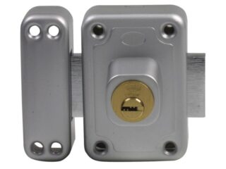 CERRADURA 81 C/LLAVE ESMALTADO PLATA