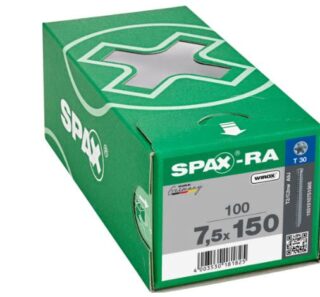SPAX TORNILLO RA ANCLAJE DE MARCOS CABEZA CILINDRICA TORX WIROX 7,5x150 CAJA 100pzs