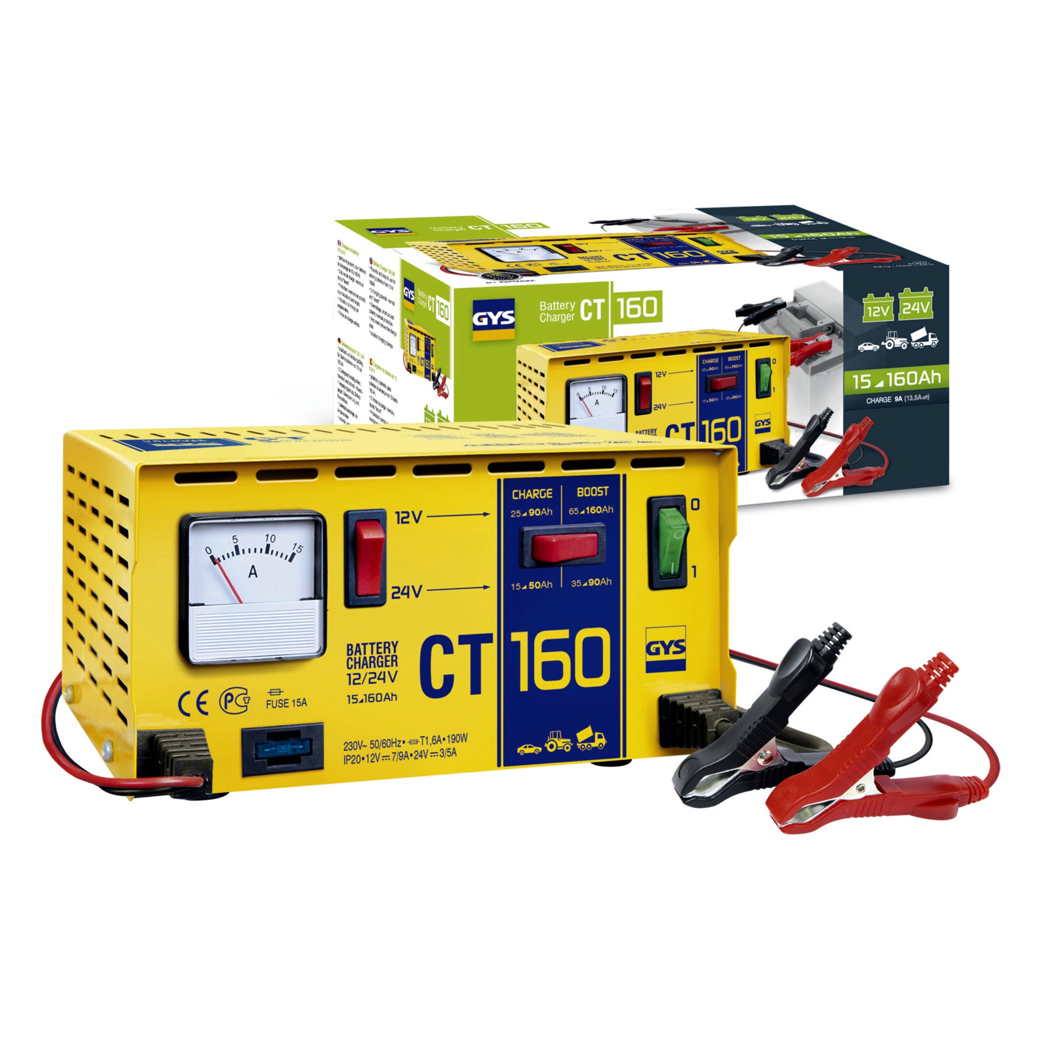 CARGADOR BATERIA TRADICIONAL CT160 230V-12/24V