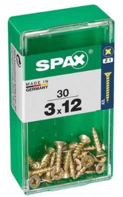 SPAX TORNILLO UNIVERSAL CABEZA PLANA YELLOX 3,5x40 CAJA 20pzs