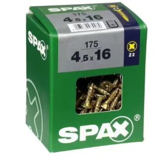 SPAX TORNILLO UNIVERSAL CABEZA PLANA YELLOX 4,5x16 CAJA 175pzs