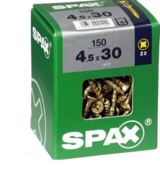 SPAX TORNILLO UNIVERSAL CABEZA PLANA YELLOX 4,5x30 CAJA 150pzs