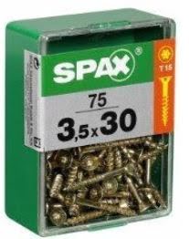 SPAX TORNILLO UNIVERSAL CABEZA PLANA TORX WIROX 3,5x30 CAJA 75pzs