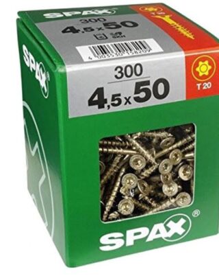 SPAX TORNILLO UNIVERSAL CABEZA PLANA TORX WIROX 4,5x50 CAJA 300pzs XXL