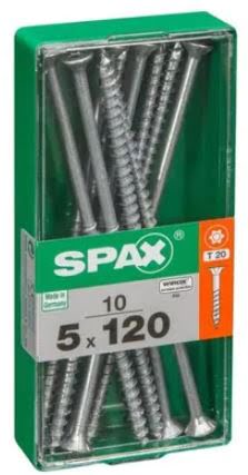 SPAX TORNILLO UNIVERSAL CABEZA PLANA TORX WIROX 5x12 CAJA 10pzs