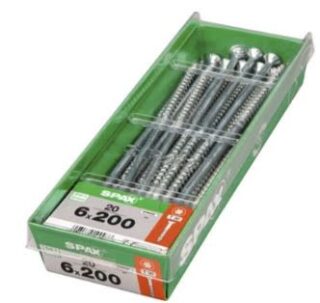 SPAX TORNILLO UNIVERSAL CABEZA PLANA TORX WIROX 6x20 CAJA 20pzs