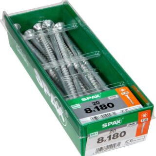 SPAX TORNILLO UNIVERSAL CABEZA PLANA TORX WIROX 8x18 CAJA 20pzs STK