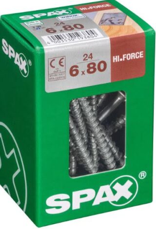 SPAX TORNILLO CABEZA CON ARANDELA HI.FORCE WIROX 6x80 CAJA 24pzs