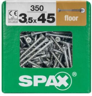 SPAX TORNILLO PARA SUELOS DE MADERA CABEZA PLANA ROSCA PARCIAL TORX WIROX 3,5x45 CAJA 350pzs XXL