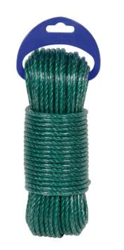 CUERDA CABLEADA PE 4C PLASTIF 05MM/10MTL VD BSR