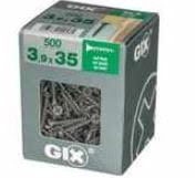 SPAX TORNILLO GIX B ROSCA GRUESA PLACA YESO CABEZA ABOCINADA FOSFATADO NEGRO 3,9x35  CAJA 500pzs XL