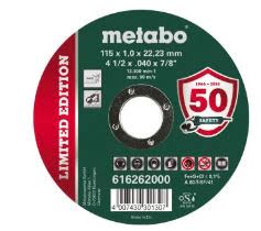 METABO DISCO CORTE INOX 115x1 LIMITED EDITION (PACK 10UD)