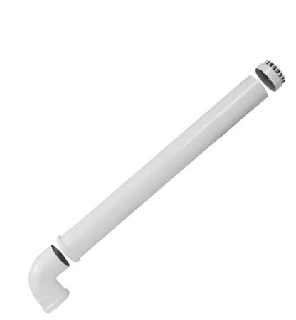 JUNKERS AZ 228 KIT TRAMO HORIZONTAL 80/110 (CODO 90º AZ228+tramo 500mm+rejilla SALIDA)