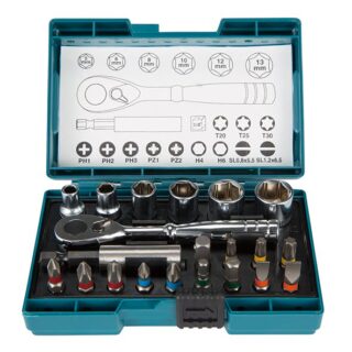 MAKITA SET PUNTAS+LLAVE CARRACA(21P)