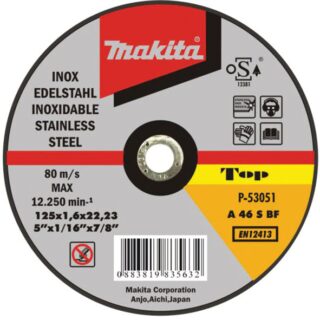 MAKITA DISCO CORTE INOX 230x2.0x0.22 CORTE EXTRAFINO