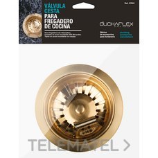 VALVULA PARA FREGADERO CESTA SIN REBOSADO 1 1-2"x 115 MM SKIN - Imagen 2