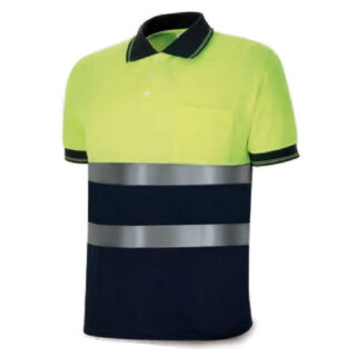 POLO ALTA VISIBILIDAD MANGA CORTA T.XL AZUL/AMARILLO