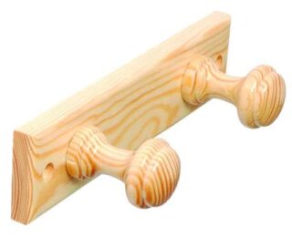 PERCHERO PINO 2 POMOS REDONDOS