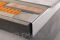 SCHLUTER PERFIL VIERTEAGUAS BARA-RW-/-RWE 150mm ACERO INOX V2A 2,5m