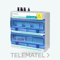 CUADRO PROT.1 string/1 MPPT 1000V DC TTAS.DC FUS.15A PTOPAS.PROT.AC 1+Nx25A 30mA