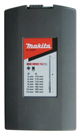 MAKITA ESTUCHE 7 BROCAS PARED SDS-PLUS NEMESIS DIAMETROS 5-6-8-10-12-