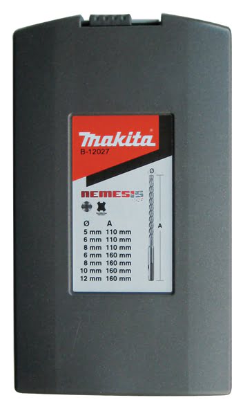 MAKITA ESTUCHE 7 BROCAS PARED SDS-PLUS NEMESIS DIAMETROS 5-6-8-10-12-