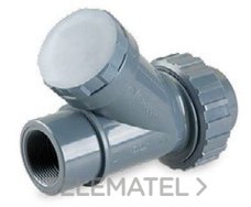 VALVULA RETENCION BOLA PVC 11/2" ROSCA HEMBRA