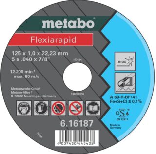 METABO DISCO CORTE INOX 125X1,6
