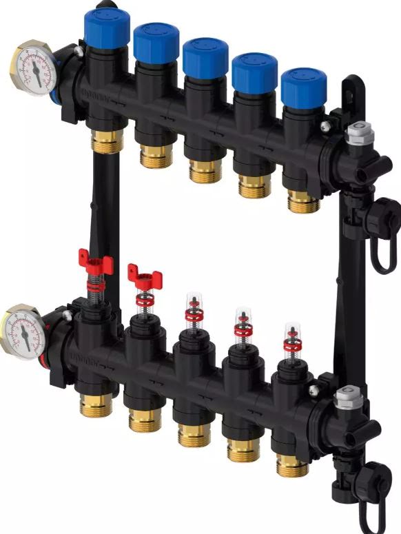 WIRSBO SUELO RADIANTE COLECTOR VARIO M CON CAUDALIMETRO FM 4SALIDAS XG3/4 EURO - Imagen 2