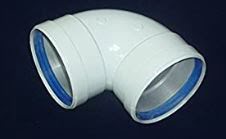 FIG 110 CODO CHIMENEA 90 H-H ALUMINIO BLANCO - Imagen 2