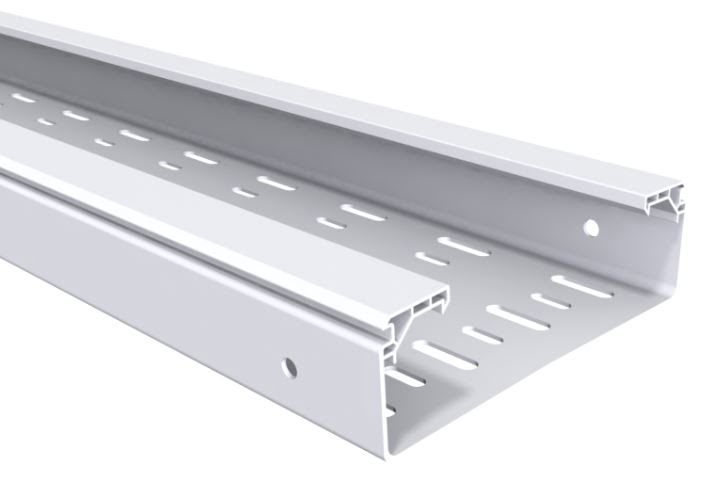 BANDEJA PVC PERFORADA 100X400 UVM1 7035 3m - Imagen 2