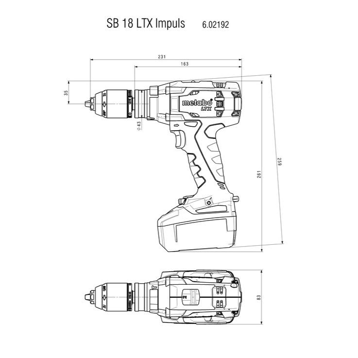 METABO TALADRO PERCUTOR SB18 LTX IMPULS - Imagen 2