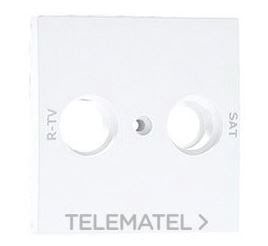 EFAPEL TAPA TOMA MULTIMARCAS R-TV-SAT 2 SALIDAS LOGUS 90 ALUMINIO - Imagen 2