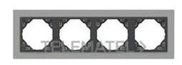 EFAPEL MARCO CUADRUPLE ALUMINIO/GRIS LOGUS 90 ANIMATO - Imagen 2