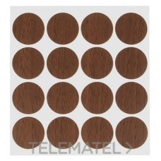 TAPON ADHESIVO MOD.614 d.12mm NOGAL LISO