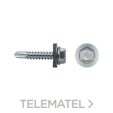 CELO TORNILLO 7301 PUNTA BROCA CABEZA HEXAGONAL Ø 4,8X16 MM ARANDELA DE EPDM Ø16 CINCADO