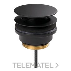 VALVULA CLICK CLACK LATON LAVABO 11/4 64mm NEGRO MATE