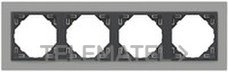 EFAPEL MARCO CUADRUPLE ALUMINIO/GRIS LOGUS 90 ANIMATO