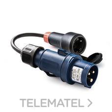 Clavija 2P+T Base 2P+TTL cable 25 cm. - Imagen 2