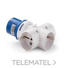 Adaptador clavija 2P+T 3bases 2P+TTL - Imagen 2