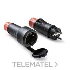 KIT BASE MOVIL + CLAVIJA 2P+TTL 16A 250V IP54 DESMONTABLE SCHUKO - Imagen 2