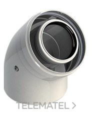 FIG 80/125 CODO CHIMENEA 45º M-H d.80/125mm AI PP (CONDENSACION)