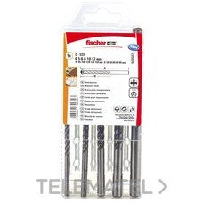 FISCHER ESTUCHE BROCAS PARED QUANTIUM 5-6-8-10-12 (5UDS)