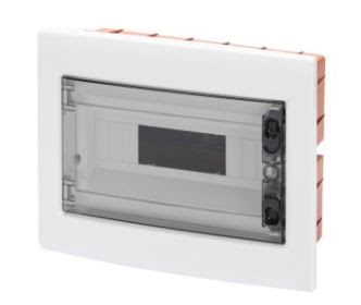 GEWISS CAJA DISTRIBUCION PROTEGIDA DE EMPOTRAR - PUERTA TRANSPARENTE AHUMADA CON BASTIDOR EXTRAIBLE - 12 MODULOS IP40 - Imagen 2