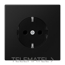 JUNG BASE ENCHUFE SCHUKO 16A 250V LS NEGRO MATE CON PROTECCIÓN PARA NIÑOS - Imagen 2