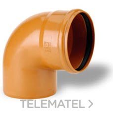 CODO 87º PVC 160mm TEJA - Imagen 2