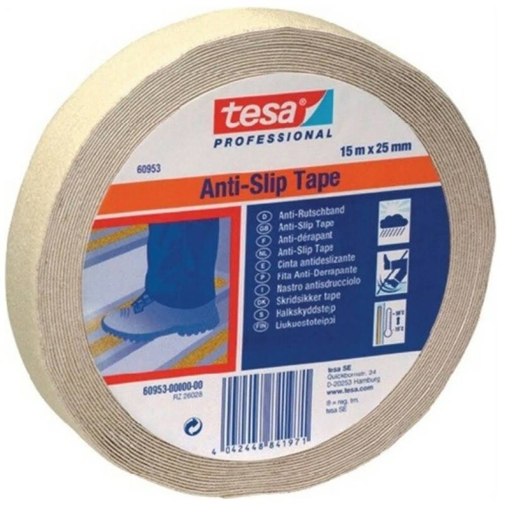 TESA 60593 CINTAS ANTIDESLIZANTES 15M X 25MM AMARILLA FLUORESCENTE