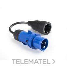 Clavija 2P+T Base 2P+TTL cable 25 cm. - Imagen 3