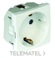 EFAPEL BASE SCHUKO INCLINADA 90° BLANCO CON PROTECCION 2 MODULOS 16A 250V